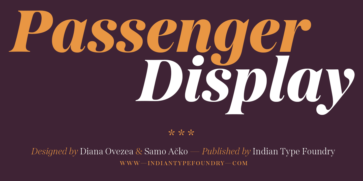 Font Passenger Display